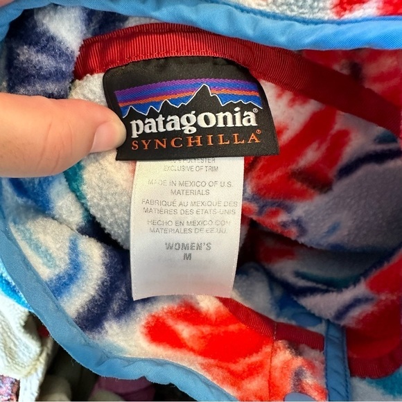Patagonia Synchilla Floral Print Pullover Rare Womens Size Medium - Picture 3 of 6
